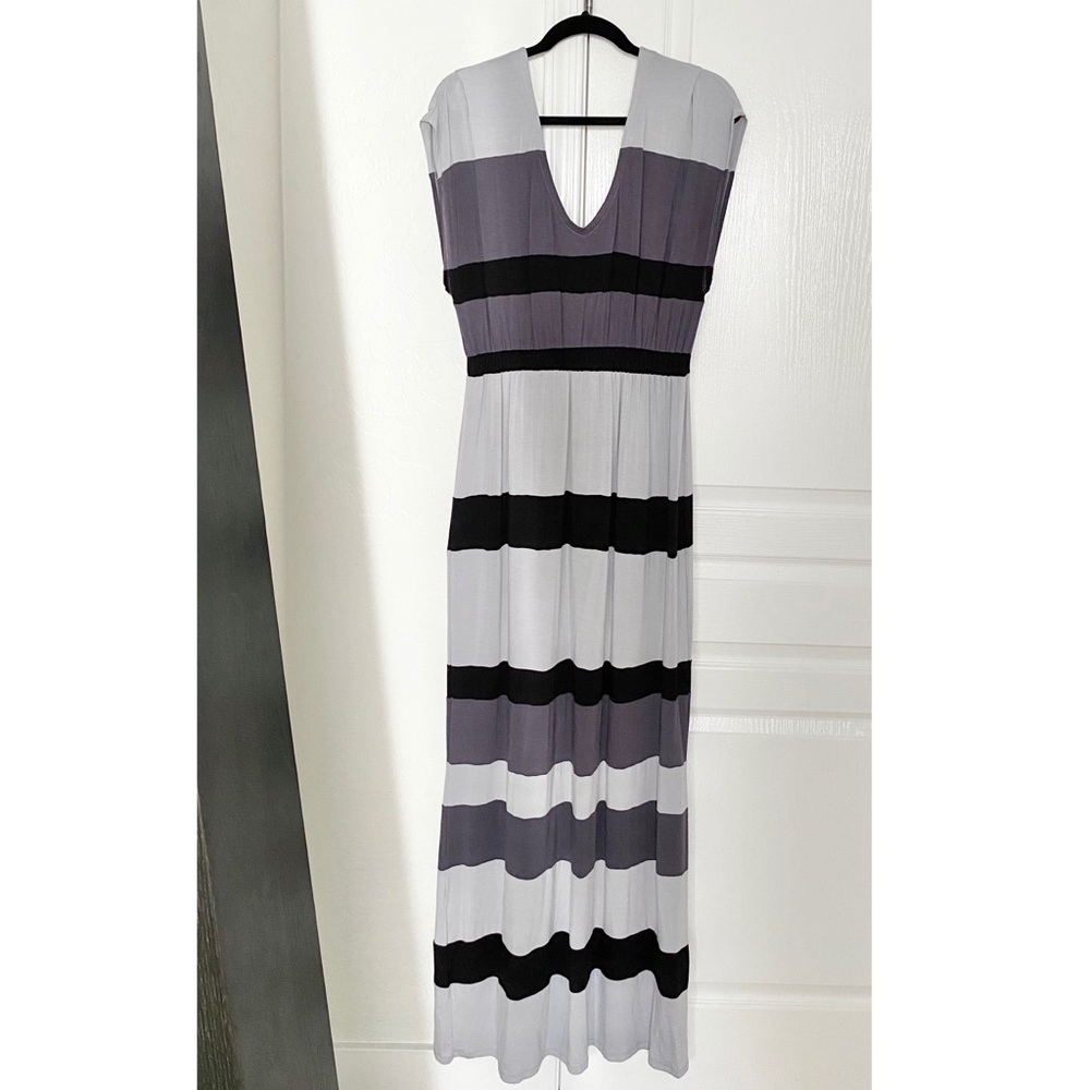 Current Affair Stripe V-Neck Knit Jersey